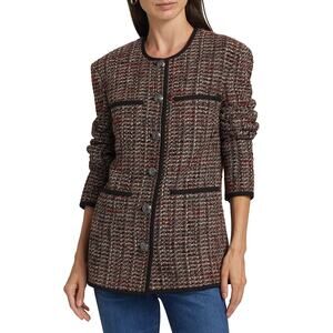 NEW Veronica Beard Watkins Cotton-Blend Dickey Jacket, Size 8
